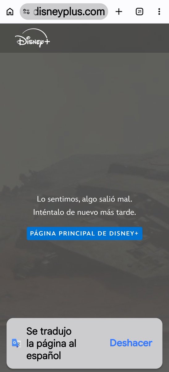 CharEstvz's tweet photo. @DisneyPlus no sirve tu app? https://t.co/dMJ5EsK5rh