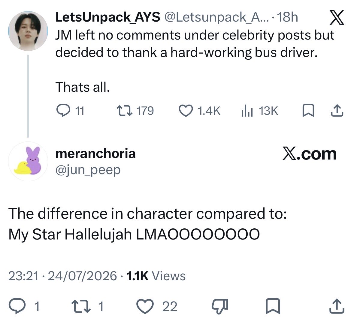 fatherhyungs's tweet photo. @ pjms n jikookers it isn’t tae’s fault that your useless socially inept fav can’t even say hello to his peers lmfao tae has always commented uplifting armys on weverse + ig THE MOST BY FAR n is praised for his character constantly. find another cope for your misery, we’re bored. https://t.co/cYNMk1V3B7