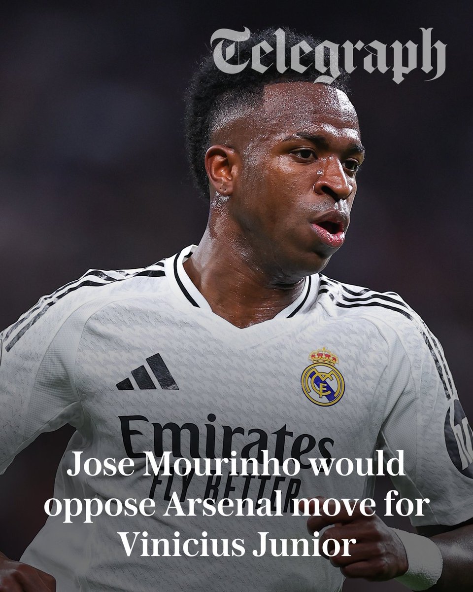 TeleFootball's tweet photo. José Mourinho would oppose Arsenal signing Vinícius Júnior this summer as the newly returned Real Madrid manager has told the club he wants all his big names to stay.

🔗 https://t.co/73HlaBikXc https://t.co/wEpt6w8Xh7