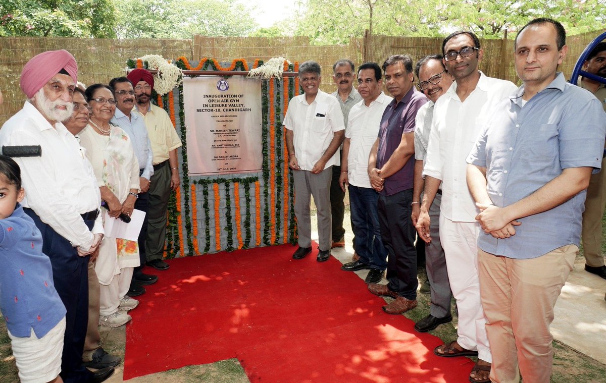 MCChandigarh's tweet photo. A new Open Air Gym at Leisure Valley, Sector 10 has been dedicated to the citizens of Chandigarh under the MPLAD Fund by MP Sh. Manish Tewari. The facility will promote fitness, active living and greater use of public spaces for community well-being.

MC Chandigarh remains committed to strengthening citizen-friendly amenities across the city.

#Chandigarh #FitIndia #HealthyLifestyle #MCCChandigarh