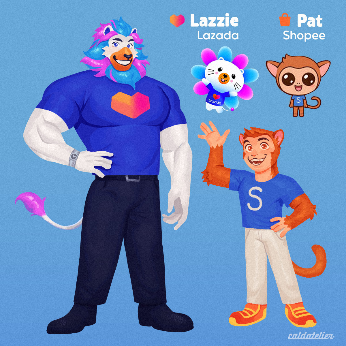caldatelier's tweet photo. Lazada &amp; Shopee furry https://t.co/ep911QMey2