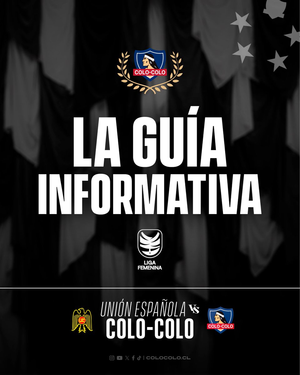 ColoColoFem's tweet photo. ๐๐๐ซ๐ ๐ฌ๐๐ ๐ฎ๐ข๐ซ ๐๐ซ๐ซ๐ข๐๐ ๐ค
Te dejamos la #GuiaInformativa de lo que serรก nuestro partido ante Uniรณn Espaรฑola en Plaza Chacabuco ๐ค๐ค
#VamosLasAlbas
#Historicas
#VamosPorTodo https://t.co/4pqePVS4AY