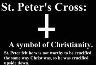 Catholic_bro's tweet photo. Weekly reminder 

St. Peters cross isn’t demonic https://t.co/ZKGtIZpAhF