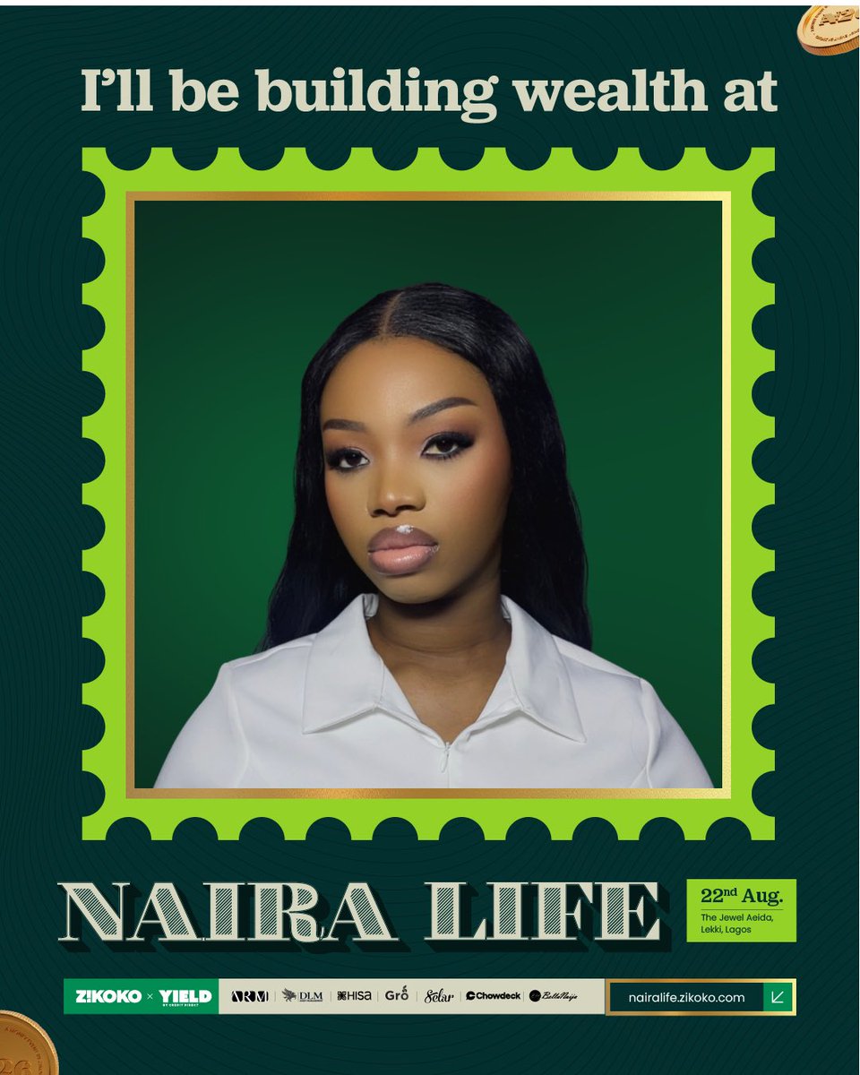 loladealaka's tweet photo. Launching my mogul era at @Zikoko_Mag’s #NairaLifeConference2026 on Aug 22 💸 https://t.co/za3vsvUyrW