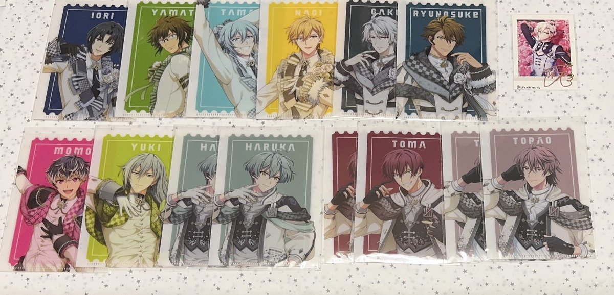 treasure_46's tweet photo. 【交換・譲渡】アイナナ　特典　フォトカード　ミニクリアファイル　4J

譲:⭐︎一織、大和、三月、環、ナギ、⭐︎陸、⭐︎楽、龍之介、⭐︎百、⭐︎千、悠、トウマ、虎於

求:
特典　天>巳波>三月1
カード　天または定価

詳細3枚目
一部お声がけ中
難しいと思いますがよろしくお願い致します https://t.co/BMCq19i6kj
