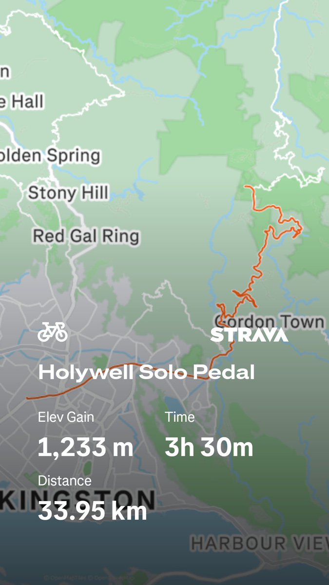 _doofy's tweet photo. going from Half Way Tree to Holywell on a bicycle was not something I ever imagined I was capable of. #KeepItMoving https://t.co/lYmzHlyydK