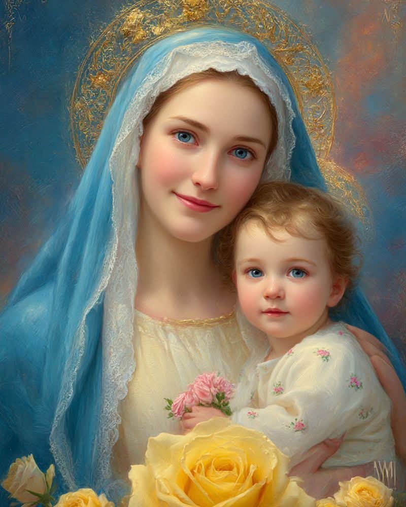 Connie_Gdl's tweet photo. Dios te salve, María, 
llena eres de gracia;
el Señor es contigo.
Bendita Tú eres 
entre todas las mujeres,
y bendito es el fruto
de tu vientre, Jesús. 
Santa María, Madre de Dios,
ruega por nosotros, pecadores,
ahora y en la hora de nuestra muerte.
Amén. 🙏🩵💐 https://t.co/MHYdoCQIBf