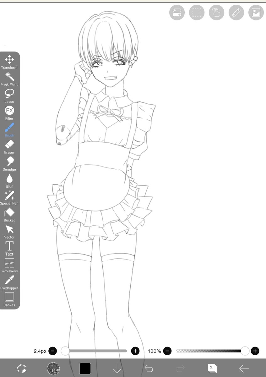 usdtugdv's tweet photo. 입히고 말았다 메이드복 ㅋㅋ
#wip #자캐 #미소녀 #미소년 #그림 #그림러 https://t.co/DpsEzvudka