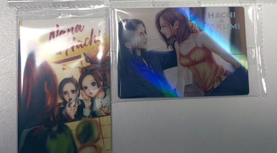 goolgulugoo's tweet photo. NANA ウエハース　トレ　交換

譲　画像のもの
求　定価198円＋送料

1枚目の画像のものは❤️とセットでお願いしたいです。

PayPayで郵送可能です。
発送の際に画像や動画も添付します。
よろしくお願いします🙇 https://t.co/0Ik8cpCTf1