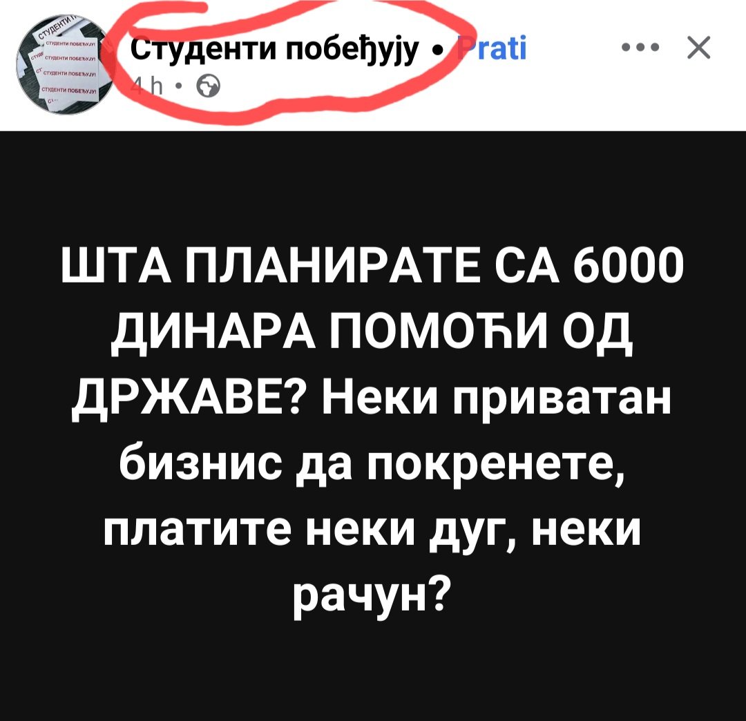 MilovanVeliki's tweet photo. Sprdaju se sa 6000 rsd,kao malo je,a oslikavali majice i gaće po gradu za "koliko daš"🤣u životu zaradili 0 (nula)rsd. Izdržavana lica. Ovi da dodju na vlast,krali bi na veliko,a narodu ne bi dali ni 6 rsd. https://t.co/VZFHgr5x2m