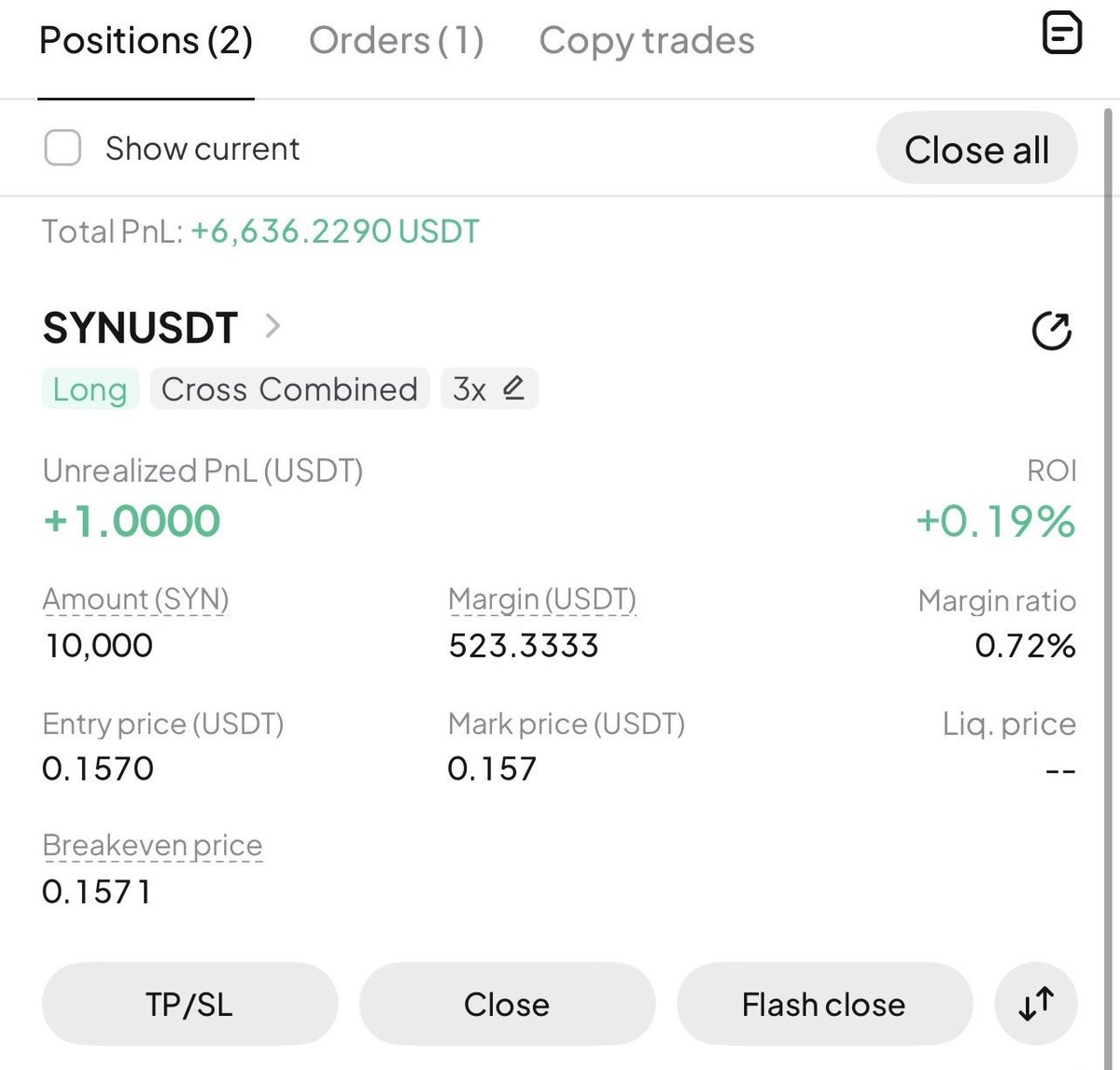 Zaynnode's tweet photo. 🤯 The moment I opened my Long position on $SYN, it started pumping almost instantly. 👀📈

Entered at $0.157, you can go for a long in these $0.16 level 📈

I’ve been watching this chart for days, After calling the exact top at $0.64-$0.70 around 4 weeks ago, $SYN played out exactly as expected and dumped into the $0.12-$0.15 accumulation zone I was watching.

The 4H chart is showing signs of a potential trend reversal after months of downtrend.

🎯 My targets:
👉 $0.185
👉 $0.230 and more 🚀

As long as $SYN holds above the recent low around my Stoploss $0.145, I’m staying bullish.

As always dont use more than 5-8% of your capital on these runner coins and manage risk according to your capital 💯