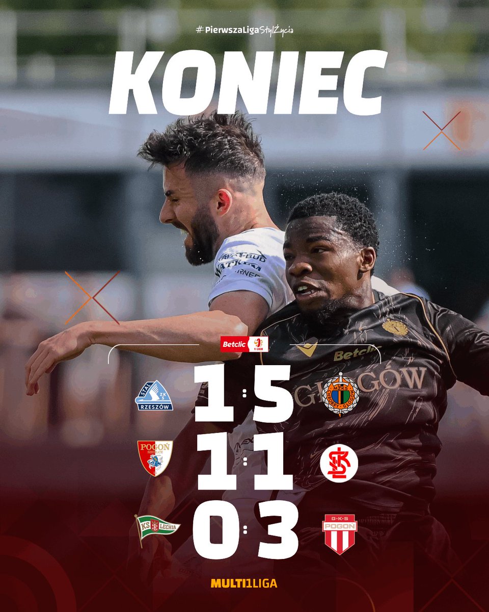_1liga_'s tweet photo. 🔚 Koniec Multi1Ligi! 

Sprawdźcie komplet sobotnich wyników 👇 https://t.co/NHureKqZal