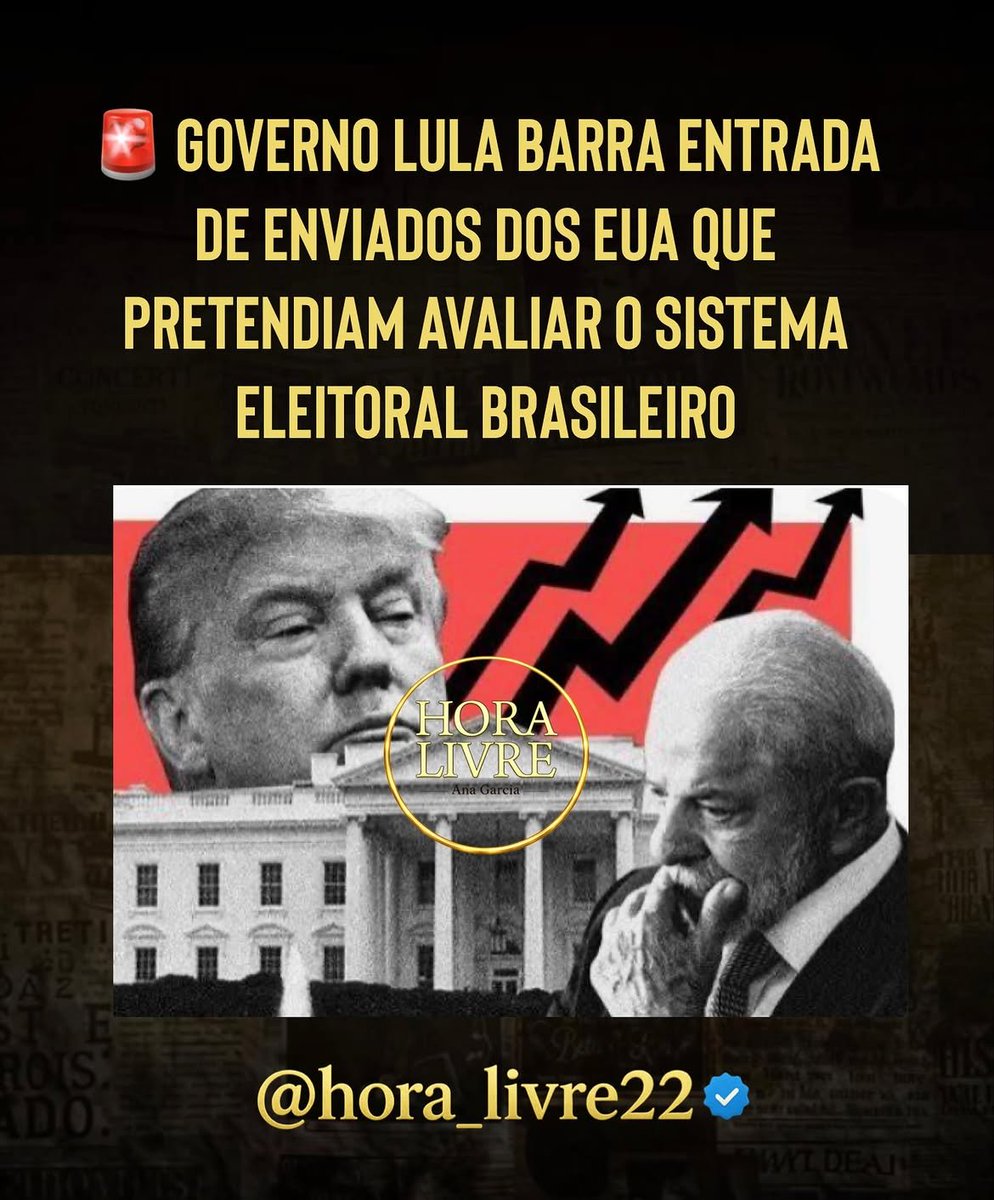 MachadoDarlon's tweet photo. 🚨👀🇧🇷🇺🇸 - A decisão do Itamaraty de negar o visto a dois funcionários do Departamento de Estado dos EUA repercutiu internacionalmente. Segundo reportagens da Reuters e do Washington Post, os enviados pretendiam vir ao Brasil para tratar de questões relacionadas ao sistema eleitoral antes das eleições de 2026. A negativa do governo brasileiro levanta debate sobre transparência, cooperação internacional e os limites da atuação de representantes estrangeiros em assuntos considerados de soberania nacional. 📌 O que você acha dessa decisão? O governo agiu corretamente ao barrar a entrada da delegação americana ou deveria ter permitido a visita? 🇧🇷 Compartilhe esta informação, deixe sua opinião nos comentários e siga o Hora Livre para mais atualizações.

▶ @horalivre22 🇧🇷🔥