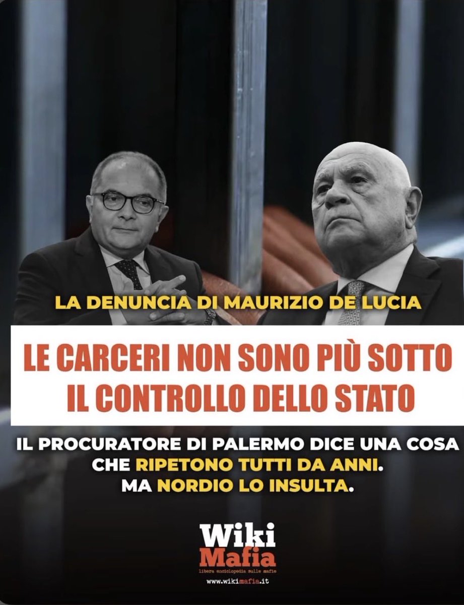 lisameyerildra1's tweet photo. La magistratura sta denunciando che con Meloni le carceri sono fuori controllo 
Nordio al posto di cogliere l’ennesimo allarme della magistratura reagisce insultando il procuratore 
Un governo  d’incoscienti inetti  farabutti https://t.co/W0lo76yCFS
