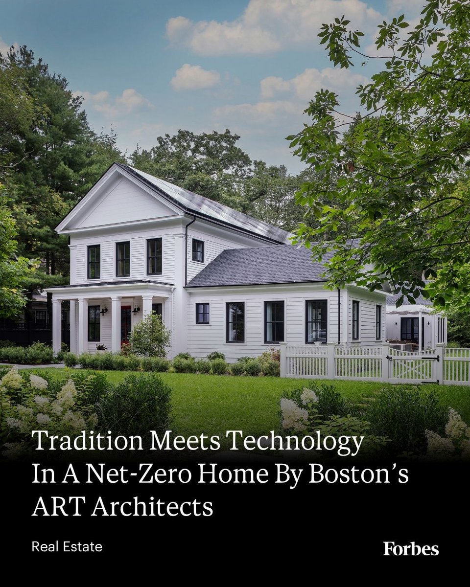 Forbes's tweet photo. This house west of Boston was designed by ART Architects in a 19th-century Greek revival style, but uses state-of-the-art technology to reduce its heating and cooling costs to zero.
Take a look inside: https://t.co/19MDJamsRQ
Photo: Michael J. Lee https://t.co/UccmXQwX1x