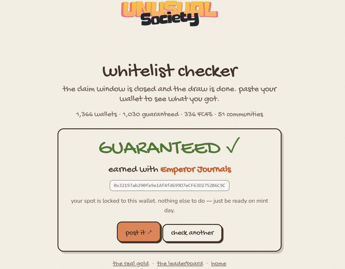 Layfon_olhyde's tweet photo. GUARANTEED whitelist on @UnusualNFTs

earned it with EJ... hope cook 

Check rn
https://t.co/R9r5o58D0y https://t.co/aSSomJQZSR