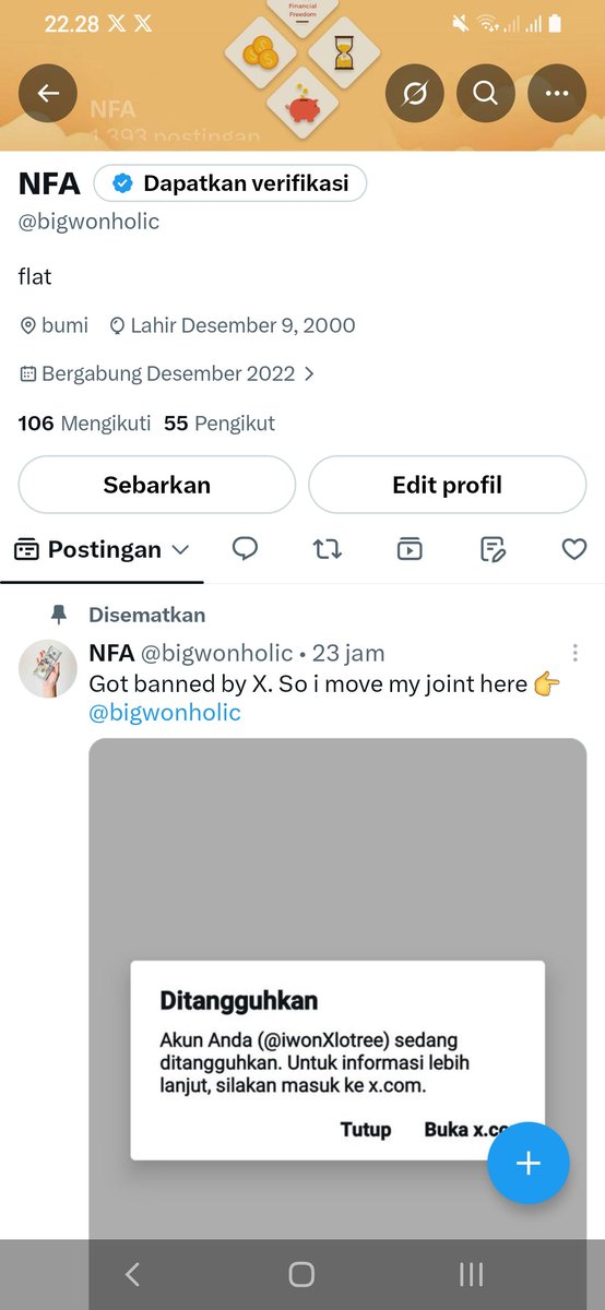 bigwonholic's tweet photo. Gak nyaman dinata liat tampilan X baru. https://t.co/vn4AO2gycV