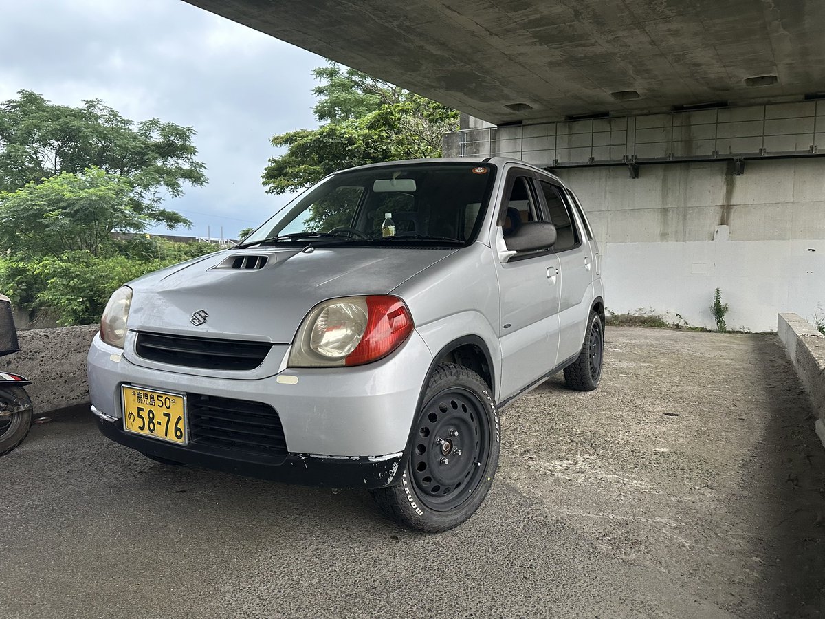 cima_33fhy's tweet photo. そういえばへんな5速ターボのKEI買ってたの載せるの忘れてた
車高調マフラー入れてオーディオとかやってたらオルタネーター死んで入院中 https://t.co/X1IsbMbfRm