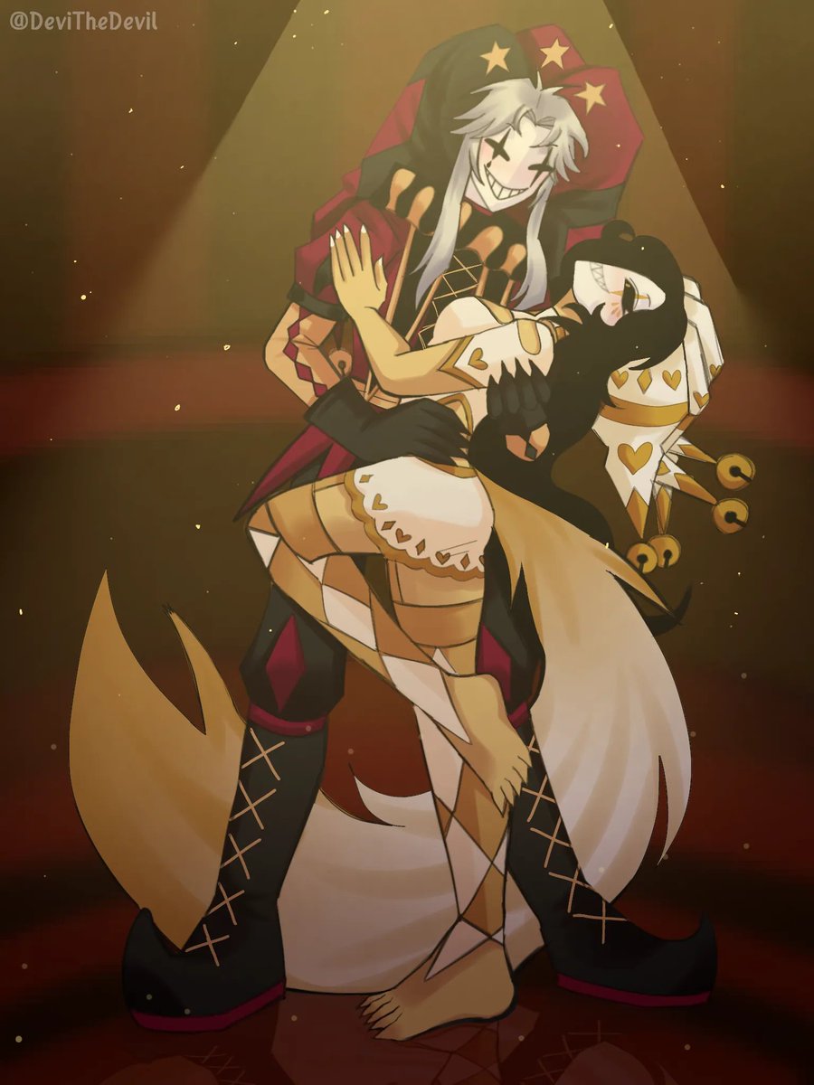 Shifteralphalex's tweet photo. Amazing work done by @devsthesimp !
Delilah and pierrot performing together as mentioned in her lore/story 🥰
Thank you Devi!
#tfc #thefreakcircus #thefreakcircuscharacter #commission https://t.co/RslUuaTpy2