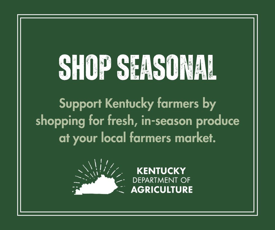 kentuckyag's tweet photo. It's the month for July produce! Celebrate the season by enjoying fresh, local fruits and vegetables like tomatoes, corn, berries, cucumbers, and zucchini. Eat seasonal, support local, and savor summer's best flavors! 🌞🥕 https://t.co/fuREsYxjnI