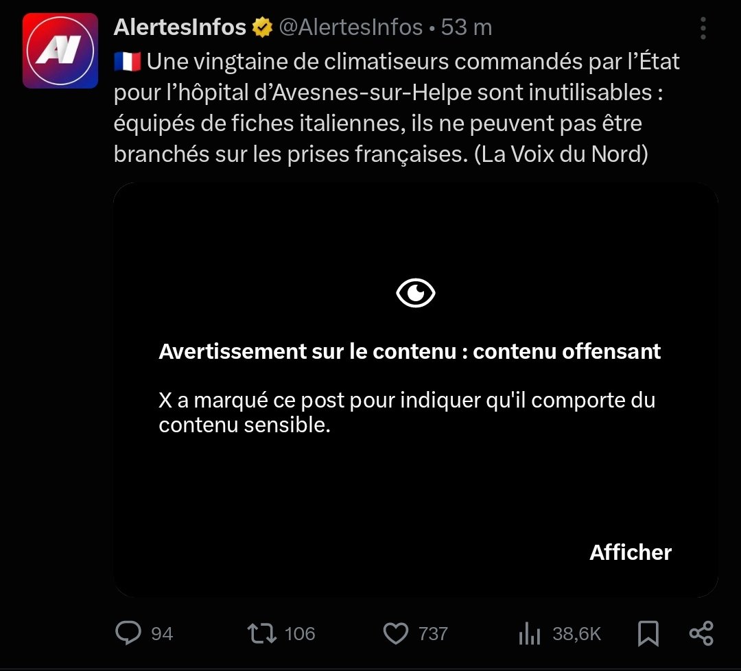marjo_sr's tweet photo. @gregtabibian Et attendez, x France demande la vérification d'âge pour accéder à certains articles 😬
Remarque quand je vois tout le fric que ces baltringues gaspillent, moi aussi je me sens offensée 🤣 https://t.co/TA66oxA8uY