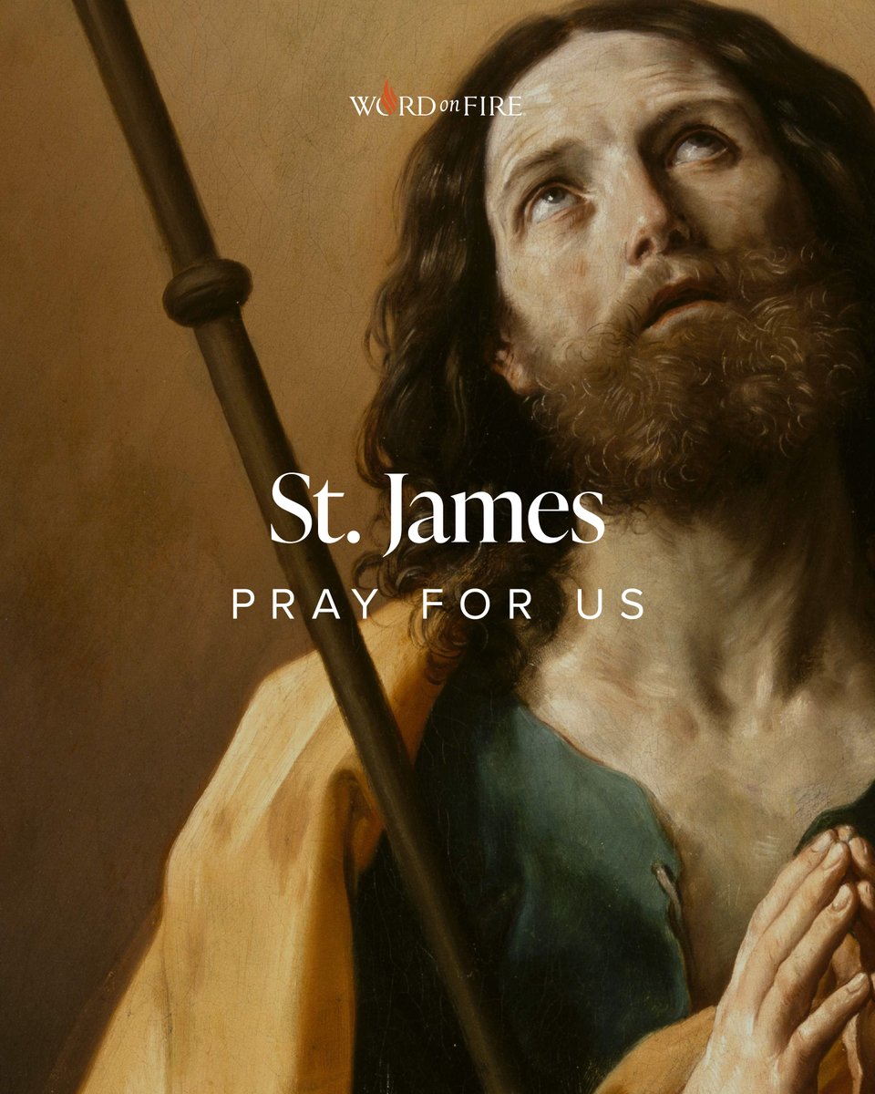BishopBarron's tweet photo. St. James, son of thunder and first martyr of the apostles, pray for us! https://t.co/q5N7Nj4KsZ