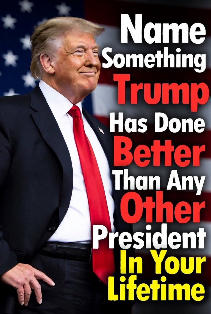 ax3Ivasa's tweet photo. 🇺🇸 What's one thing you think President Trump has done better than any other U.S. president?

Share your answer in the comments and explain why. 👇 https://t.co/S7Y2t9DwDe