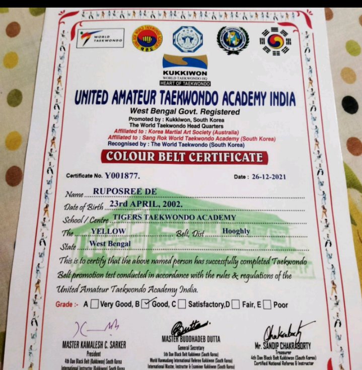 Ruposree De Tkd player tweet media