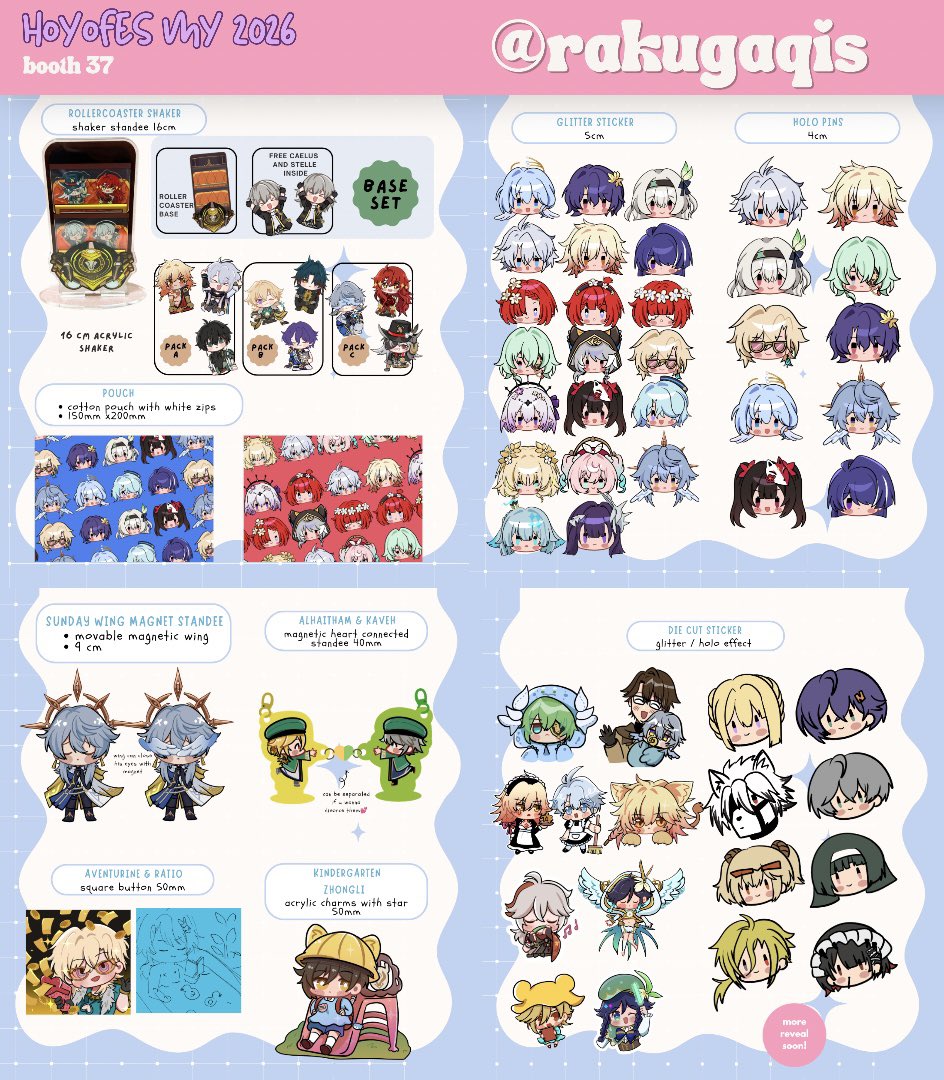 qis_hsr's tweet photo. my catalogue for #hoyofestMy ✨
theres a bunch of newstuff and restock of old merch that i will bring here~~  

feel free to visit, i will also have phaidei standee there for 📸✨ 

📍 pavilion bukit jalil
💖 booth 37

#hoyofest2026 #hoyofestmy2026

catalogue 1/2: https://t.co/hAKzQGFVup