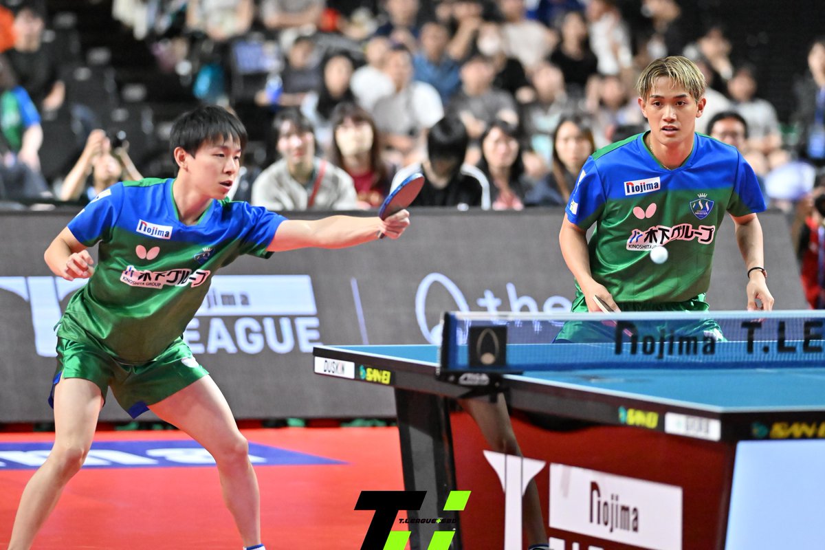 TPlus_SBD's tweet photo. 🏓T.LEAGUE 2026-2027シーズン 
開幕戦

木下マイスター東京　4-0　T.T彩たま

「ルールの特性上、ダブルスを勝利することが大事なので、ダブルスを勝てたことが勝因です」と王凱監督。
「相手は強いペアでしたけど、しっかり準備しました」と丹羽選手。

木下マイスター東京が、4-0で快勝！

#卓球 #Tリーグ #繋がろう卓球人 #広げよう卓球人の輪