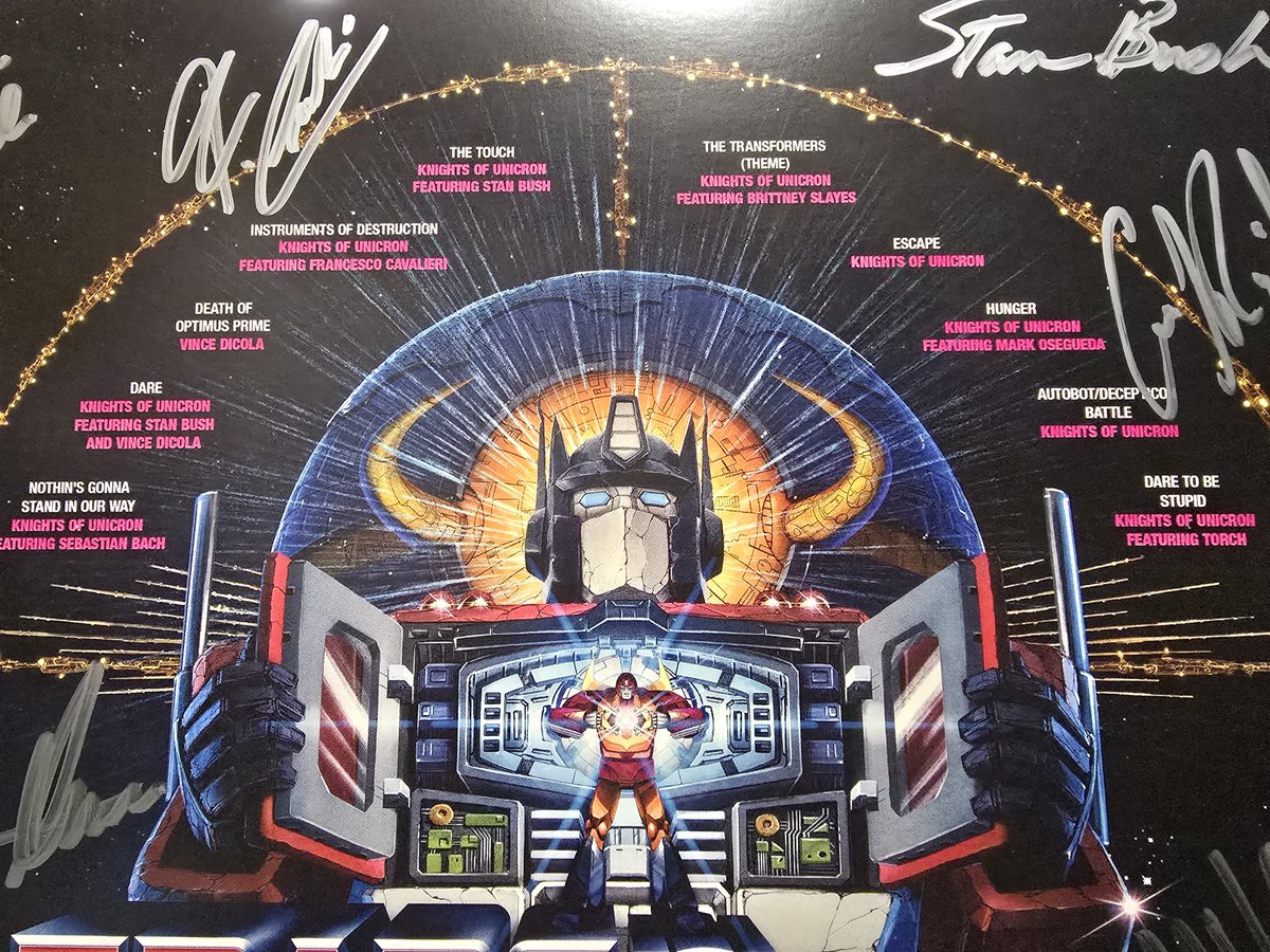 COLLECTOTRON3K's tweet photo. The RPM booth had Haake &amp; Hagstrom of Meshuggah signing! And on top of that, 8 musicians from the Transformers the movie reformatted soundtrack! https://t.co/C9DF9PPVwo