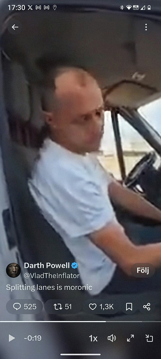 vastgotefinne's tweet photo. @VladTheInflator This guy is obviously a virgin and is jealous on the biker so this is his only way to get satisfaction from another than himself. https://t.co/JKiAyBE2Tx