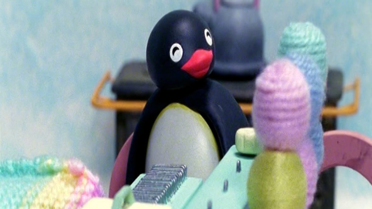 jstn's tweet photo. 1) that's pingu's mom
2) there are textiles other than clothes
3) pingu loves to knit https://t.co/NkIsqWOYq2