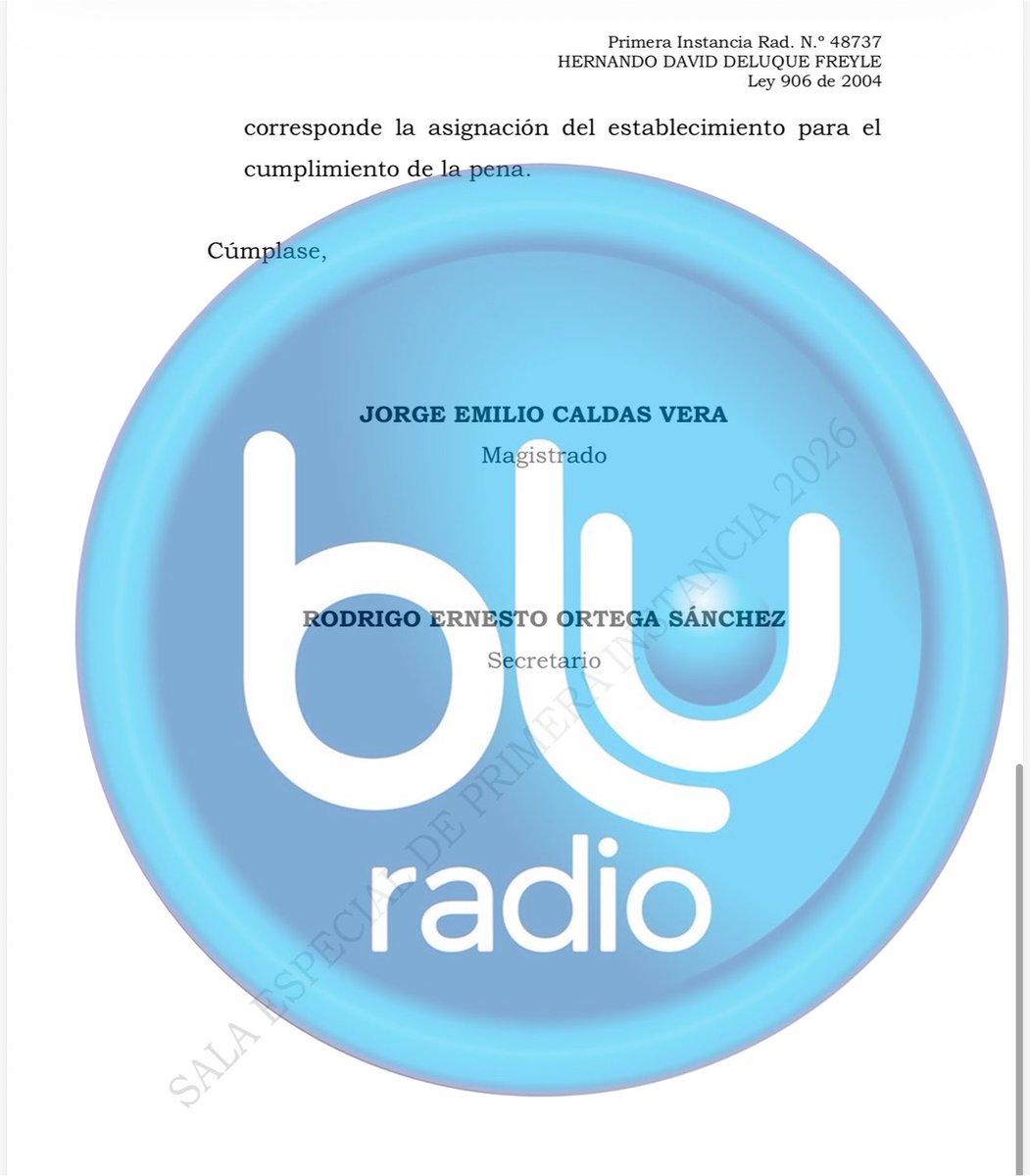 ricarospina's tweet photo. Esta es el acta de confirmación de captura del exgobernador de La Guajira Hernando Deluque. La detención se produjo este viernes a las 9:30AM Vía @BluRadioCo https://t.co/MF9rnFOQWQ
