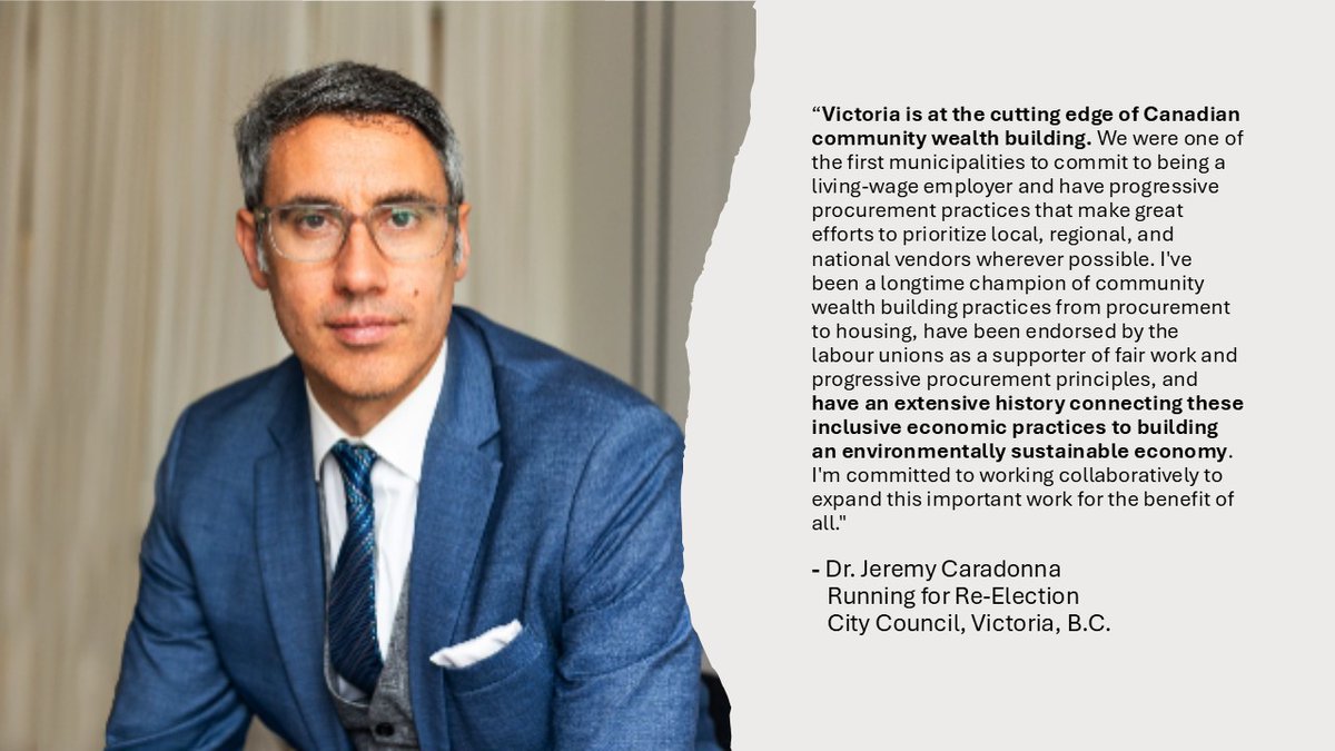 CWCandidates's tweet photo. ENDORSEMENT! 
This morning we're thrilled to swing to the west coast and endorse Dr. Jeremy Caradonna for re-election in Victoria, BC! https://t.co/cnS5LpUsXk
