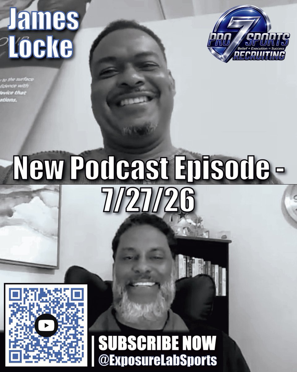 coach_esprit's tweet photo. Stay tuned…new podcast episode featuring James Locke, father of an NFL player, drops this Monday on our YouTube Channel!🏈You don’t want to miss it!! SUBSCRIBE NOW so you never miss an update👉🏻https://t.co/NACqQY2sAP #NFLDad #ExposureLabSports #FootballPodcast #FootballPlayer #YouthToPro