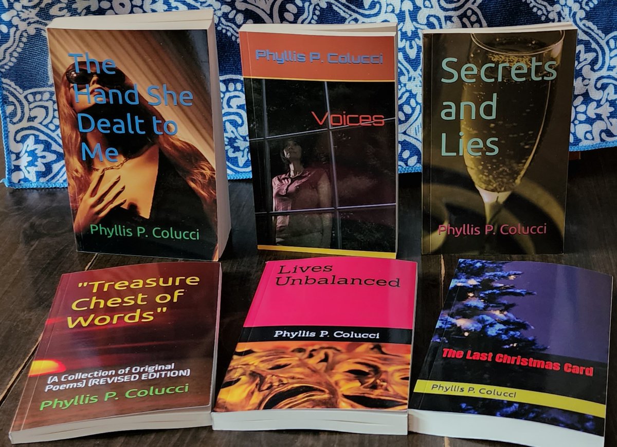 FictionTarot's tweet photo. #Books by Phyllis P. Colucci aka "fictiontarot" on #Amazon #ebooks #paperbacks #audiobooks #Fiction #Romance #Mystery #poetry #suspense #thriller #family #kindleunlimited
@WMEBooks - SEE #links below:
https://t.co/t7iAV3EZyD
https://t.co/59mGTwjhaV
https://t.co/eJK6WY0Mjm https://t.co/FioP8bhySF