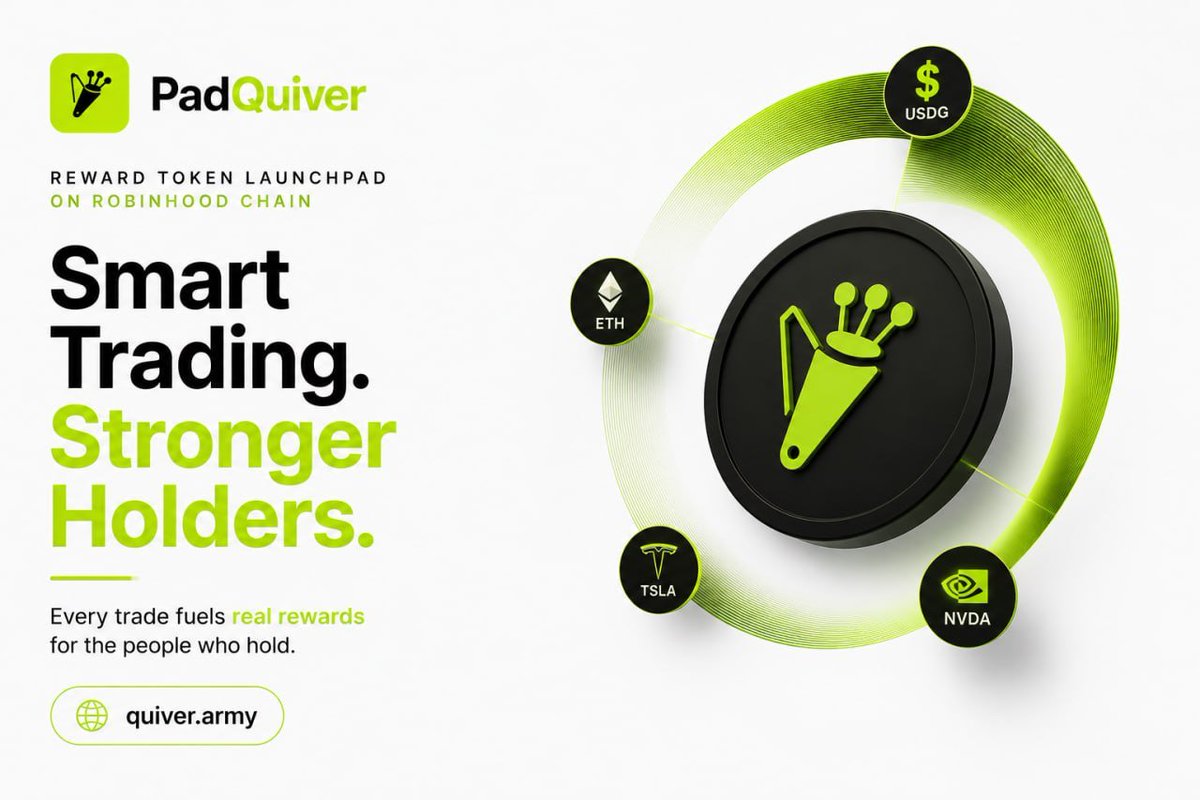 Quiverpad's tweet photo. https://t.co/U6diGzrWRI is a launchpad designed to support the holders.

With multiple different reward types, you can grow your portfolio just from holding! https://t.co/xoeW0blg2c