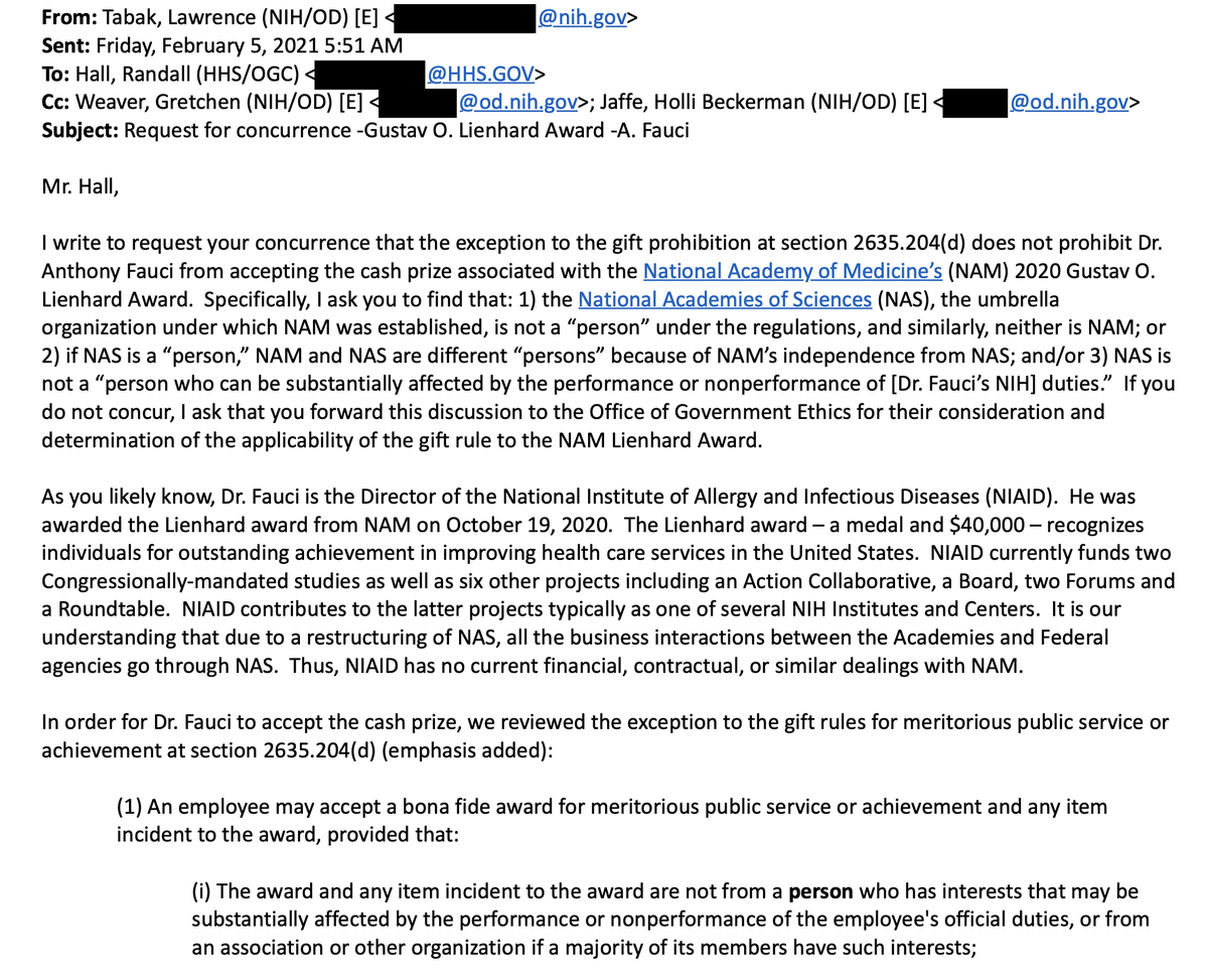 jeffreytucker's tweet photo. This is a mind blowing file dump. Appears to be hundreds of pages of correspondence within NIH and HHS about getting Fauci many paid awards. The focus here is amazing. What a scam! https://t.co/Gf23cVcVle https://t.co/72GD7oi1KD