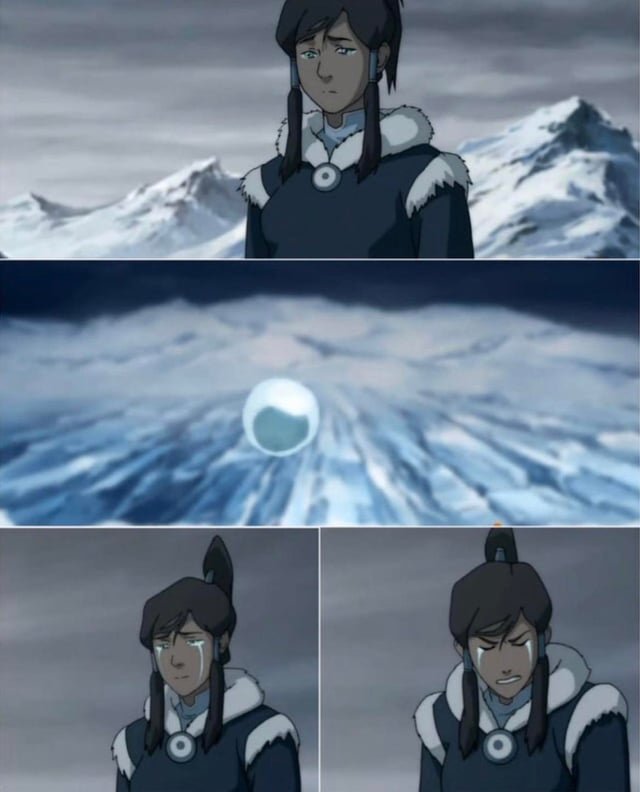 heartofkorra's tweet photo. Was it ever confirmed that the scene represented Korra wanting to commit su*cide or was it just headcanon? https://t.co/Xbj7ZkEFPJ