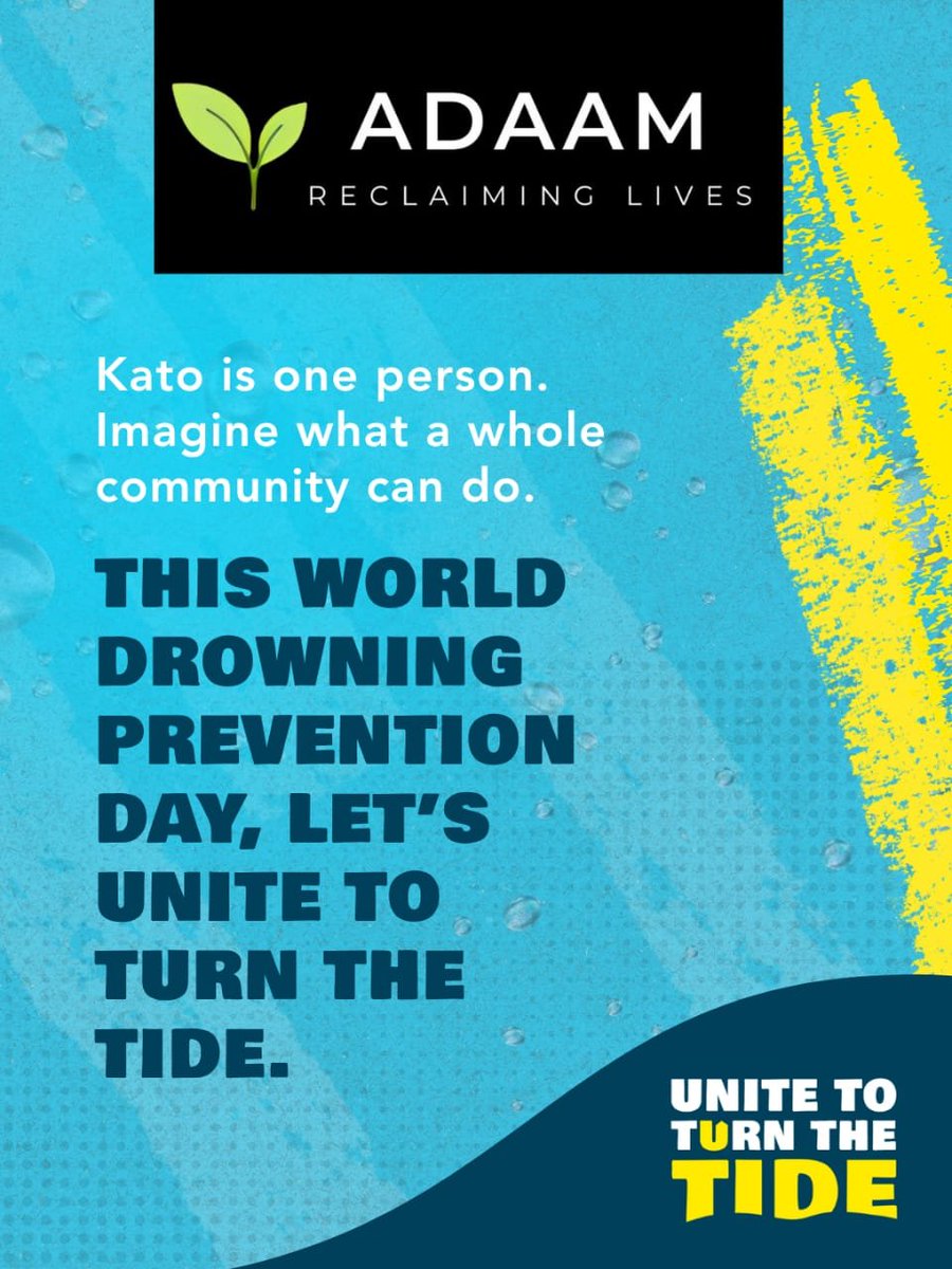 ChristianMafi1's tweet photo. 🌊 WORLD DROWNING PREVENTION DAY 2026 🌍💙

Today, the Anti-Drug and Alcohol Abuse Movement (ADAAM) joins Uganda and the rest of the world in commemorating World Drowning Prevention Day.

Every drowning death is preventable. @ADAAMUGANDA @ADAAMYouthClub https://t.co/puPDmEVG6z