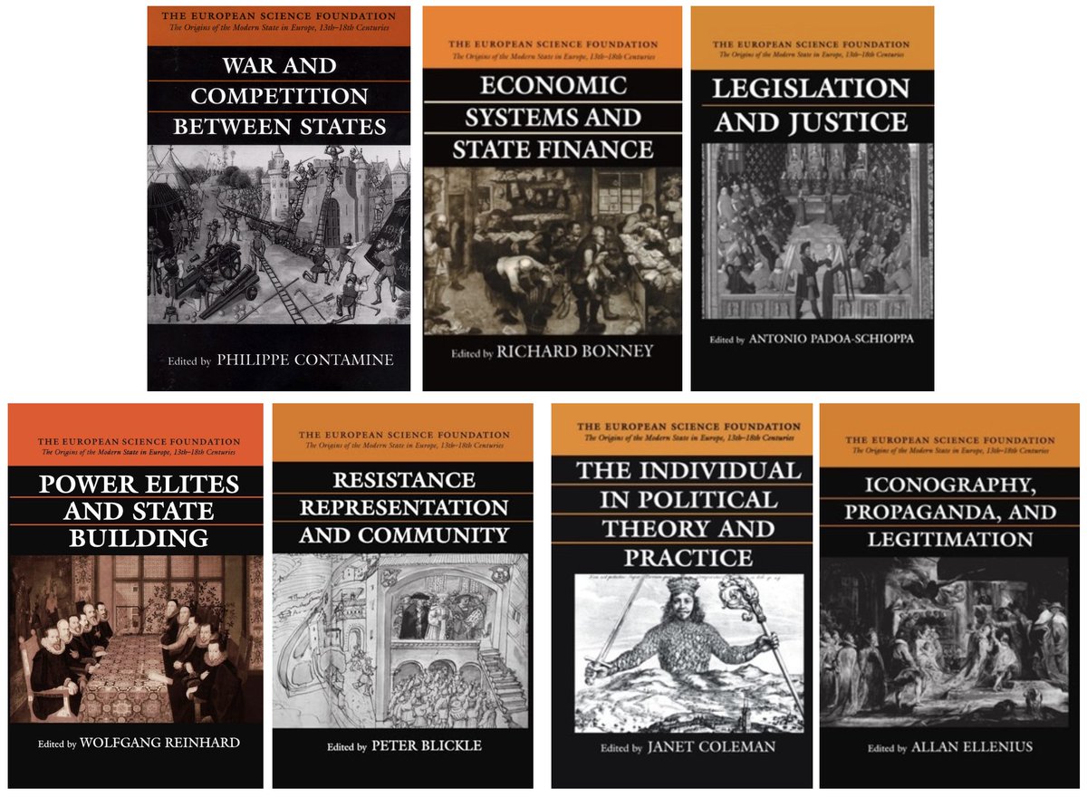 GerardoMunck's tweet photo. The Origins of the Modern State in Europe, 13th-18th C

This 7-volume series reinterprets different aspects of the formation of the state in Europe across the 13th to the 18th centuries. An impressive collective effort.

For information on the series: https://t.co/mav13X4zHv https://t.co/wQ4gCQoYbd
