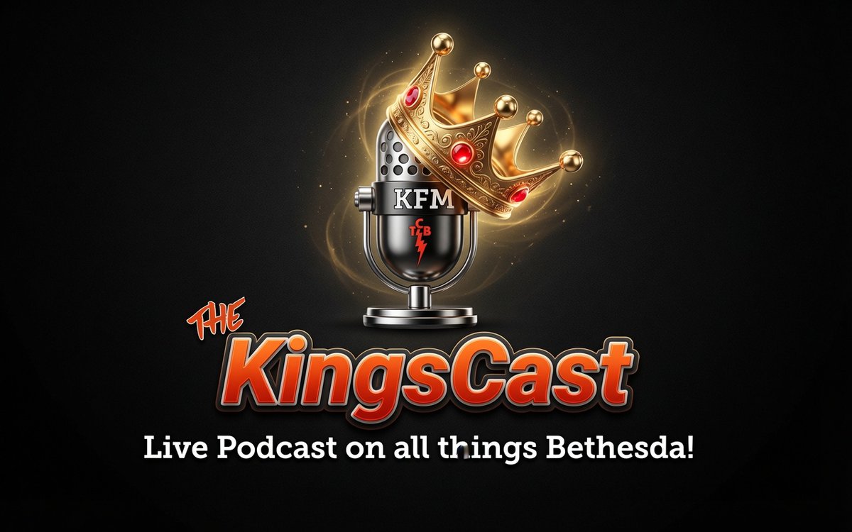 KingFanMan's tweet photo. Happy Saturday & Happy #KingsCast Day!!!
My favorite day because I get to hang out with all of you! 😎
🔷 Latest breaking #Bethesda & #Gaming news!
🔷 4:30pm CST
🔷 #Fallout5 #ElderScrolls6 #Starfield #Fallout76 & Much MUCH more!!!
Watch here & share: https://t.co/zQb6tyvHVe https://t.co/SpJUv2ktKh