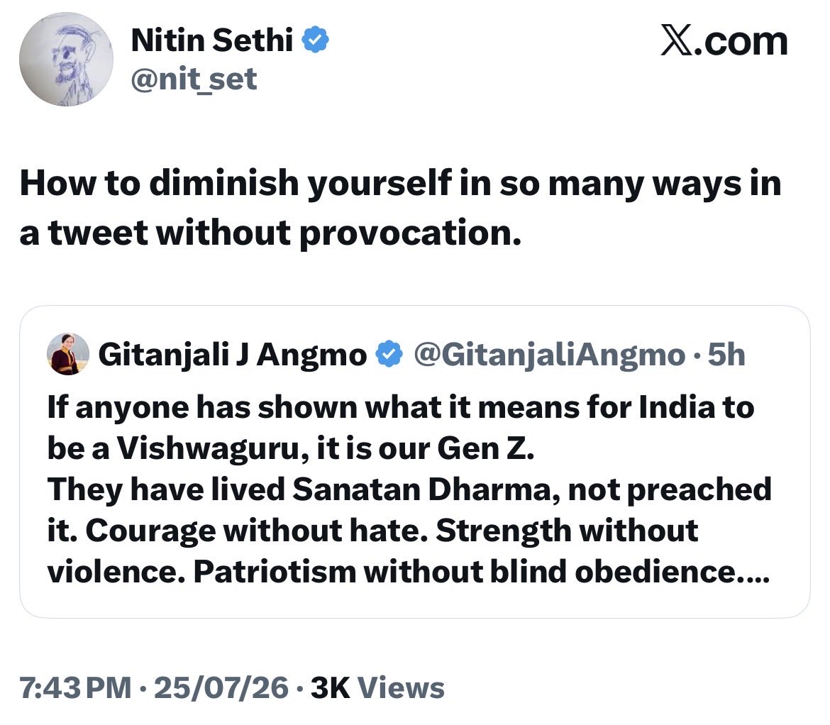 VijayGajeraO's tweet photo. The moment she used the word Sanatani, pseudo-liberals started to attack her.

I didn't find their attack against the ‘Bas Naam Rahe Gala Ka’ song! https://t.co/PJLcd2HnLE