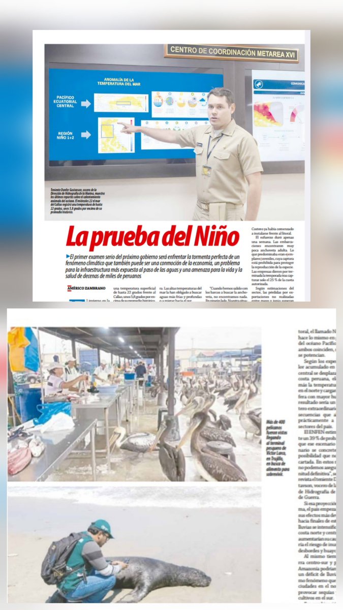 ensustrece's tweet photo. En #Hildebrandt @ensustrece: LA PRUEBA DEL NIÑO por @mecozam. El primer examen serio del próximo gobierno será enfrentar la tormenta perfecta de un fenómeno climático que también puede ser una conmoción de la economía, un problema para la infraestructura más expuesta al paso de las aguas y una amenaza para la vida y la salud de decenas de miles de peruanos. El reportaje en https://t.co/Yd2EU1qlZG.