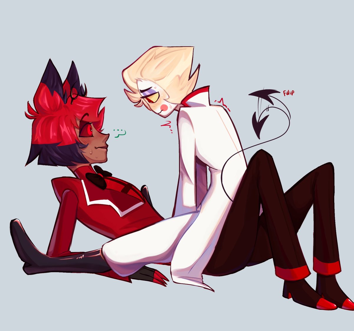 manherarui's tweet photo. i’m starting to understand the appeal of making lucifer submissive 🫡 
#radioapple https://t.co/1vFjnpoRyG