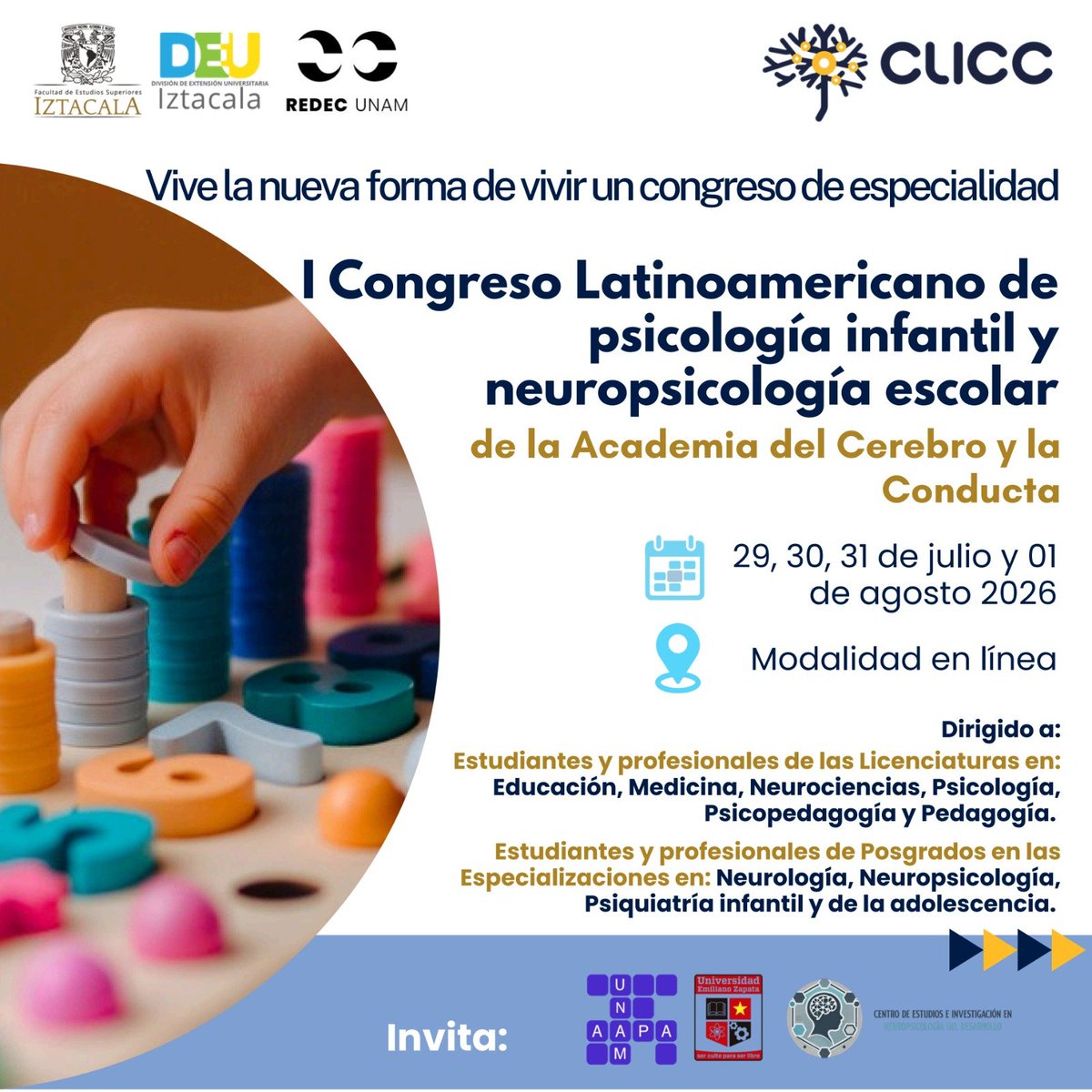 jenriquea's tweet photo. Recordamos está invitación al 1 Congreso Latinoamericano de Psicología Infantil y Neuropsicología Escolar. La semana próxima. https://t.co/Isb6eJl7NQ