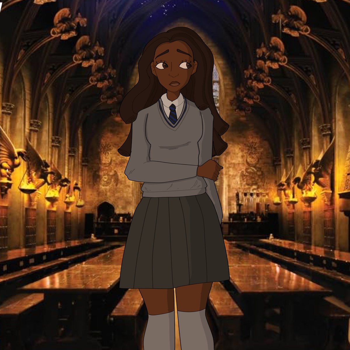 TwoFaced_Harvey's tweet photo. Got bored so I drew my Harry Potter OC’s. Autumn Willowbirch, Rosemary Fawn and Evangeline Silver.  #harrypotter https://t.co/syKzIdZ6zp