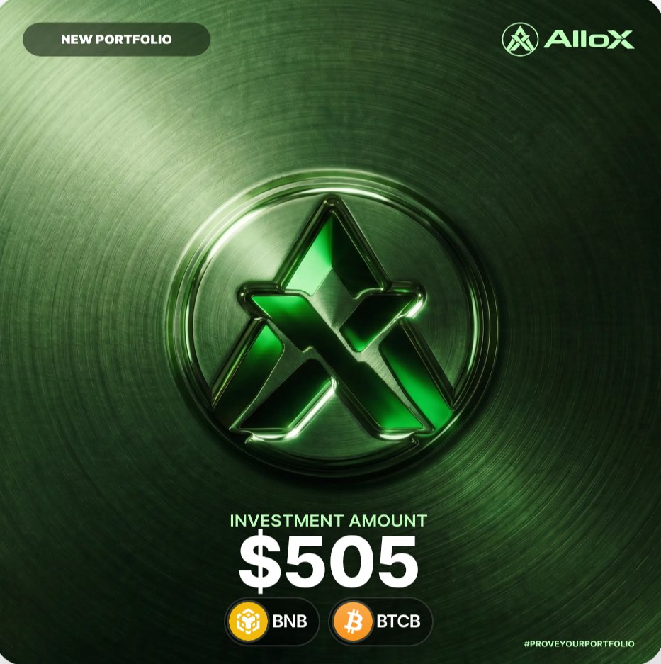 mu9826466's tweet photo. $505 on-chain portfolio is live now on @alloxdotai
Excited for the #ProveYourPortfolio campaign. Ready for the journey ahead. Let’s build!
❤️
#AlloX https://t.co/FTafVLePtF