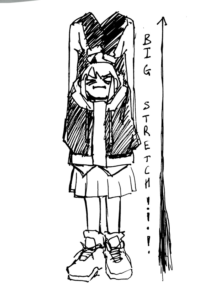 Ferren101's tweet photo. my back hurts so i did a big stretch, char for illustration https://t.co/B6NP79LW0B